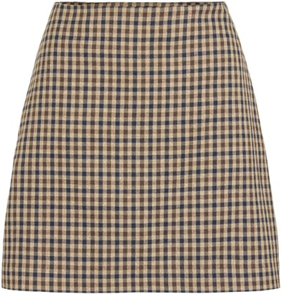 Vila Rok Viesmeralda Hw Short Skirt 14120593 Coffee Bean Black+birch Dames Maat - W38