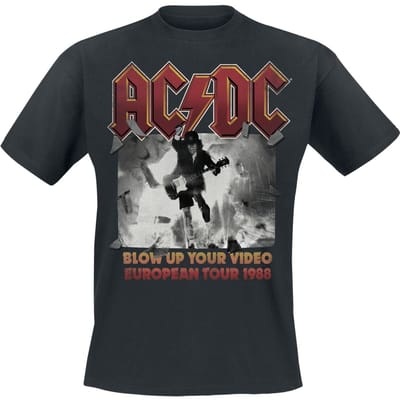 AC/DC T-shirt - European Tour 1988 - S tot 5XL - voor Mannen - zwart