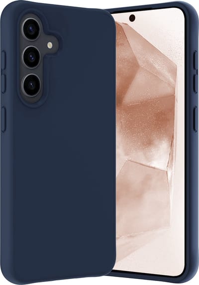 Hoes - Geschikt voor Samsung Galaxy A55 - Sterk & Shockproof - Hoesje Cover - Siliconen Case - Donkerblauw