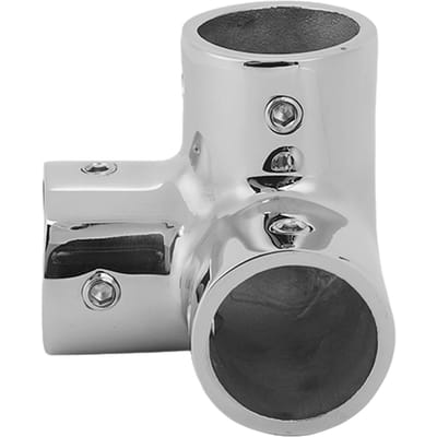 Boot Handreling T-stuk Connector 316 Roestvrij Staal Heavy Duty Pijp Connector Klem Marine Jacht Hardware Accessoire 22mm/0.86in gray