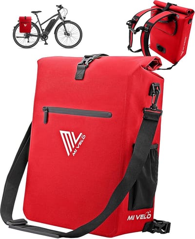 Waterdichte 3-in-1 Fietsstas voor Bagagedrager: Rugtas en Schoudertas