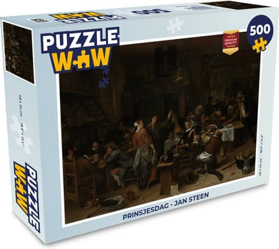 Puzzel Prinsjesdag - Jan Steen - Legpuzzel - Puzzel 500 stukjes