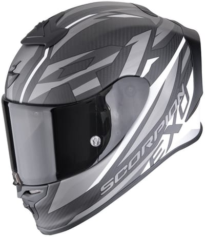 Scorpion EXO-R1 Evo Carbon Air Runner Zwart Wit Integraalhelm - Helm