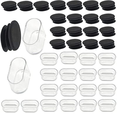 Rubberen Stoelpootdoppen - 40 Stuks voor Ovale Stoelen