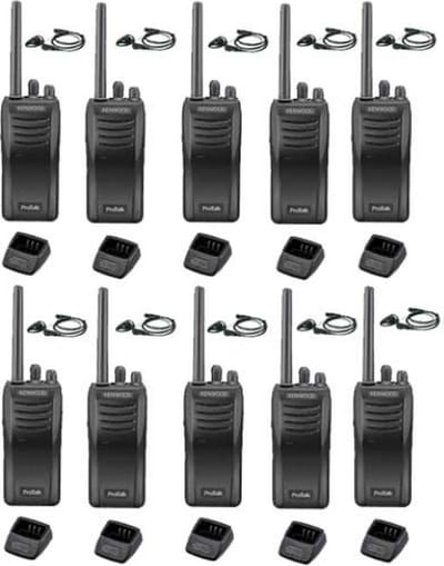 Set van 10 stuks Kenwood TK-3501 met D-shape oortje en laders