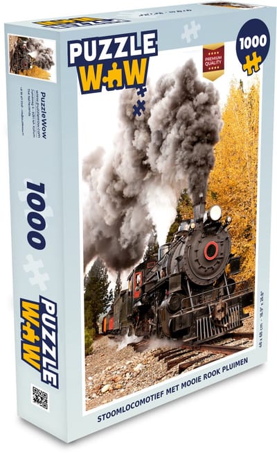 Puzzel Stoomlocomotief met mooie rook pluimen - Legpuzzel - Puzzel 1000 stukjes volwassenen