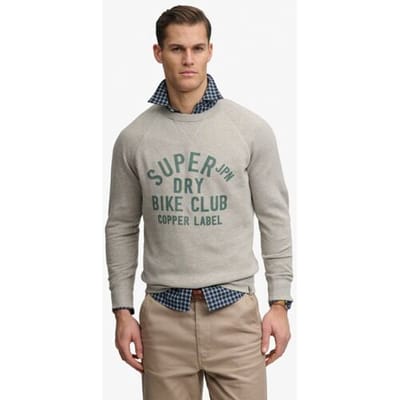Superdry The Merchant Store Vintage Print Sweatshirt Grey Grootte: Xxxl