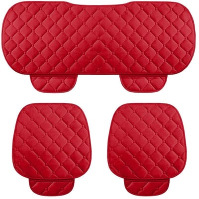 Dailygoody - Stoelhoes voor auto - Universeel autostoelbeschermer - Zacht comfort - Rood - Auto-interieuraccessoires - Geschikt voor SUV's en meer - K...
