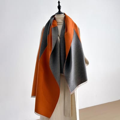 Écharpe d'hiver en laine pour femme - Long châle pashmina chaud couleur unie aspect cachemire, Étole, Hijab, Bandana et Foulard black