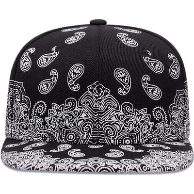 Herenmode Hip Hop Vintage Verstelbare Pet Cashewnoot Bloemenlabel Snapback Pet Unisex Buiten Zonneklep Cowboyhoed Adjustable black