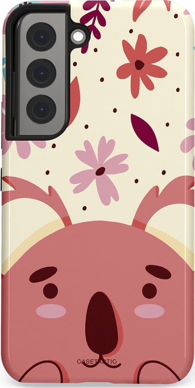 Casetastic Hoesje Geschikt voor Samsung S22 - Stijlvolle Beschermende Duo-layer Case - Koala knuffel