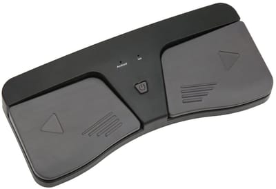 Dailygoods - Draadloos Page Turner Pedaal - Bluetooth Voetpedaal - Handenvrij Pagina Draaien - Zwart - Muziekaccessoires - Geschikt voor Tablets en Sm...