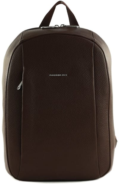 MANDARINA DUCK Leren rugzak met laptopvak Mellow Leather Backpack Espresso donkerbruin