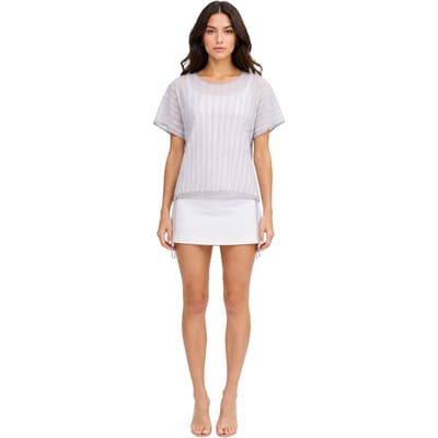 Emporio Armani Dames/Dames Gestreepte Top (Lila)