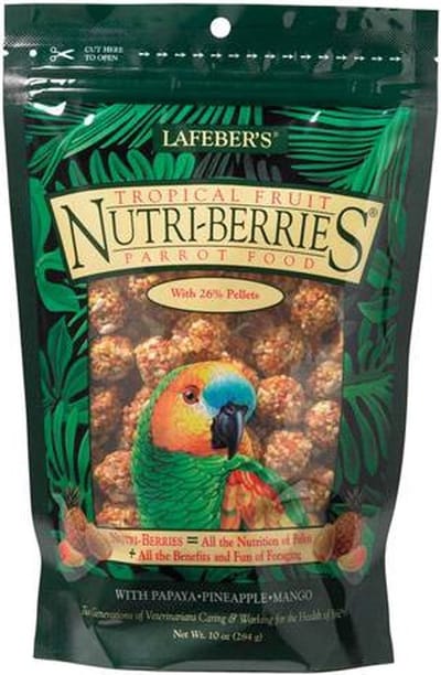 Lafeber Nutri-Berries Tropical Fruit - Papegaai - Overige zaden - Versnaperingen - Vogelvoer - Blauwgele Ara (Ara ararauna)