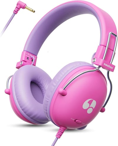 Kinderhoofdtelefoon voor Kinderen met Kabel - Veilig en Comfortabel met Volumegrens 74/85 dB, Ideaal voor School, Tablet en PC