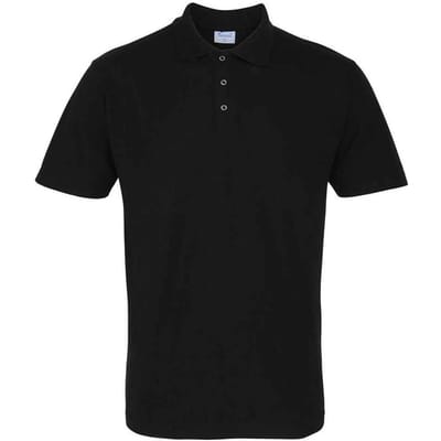 Premier poloshirt met studs voor heren (Zwart)