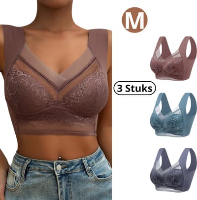 Livano BH Zonder Beugel - Zonder Bandjes - Push-up Bh's - Comfort Bh - Set van 3 - M