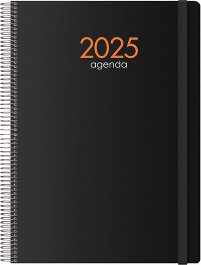Jaarplanner 2022 A4 Wekelijkse Organizer Zwart - Elke Dag een Pagina
