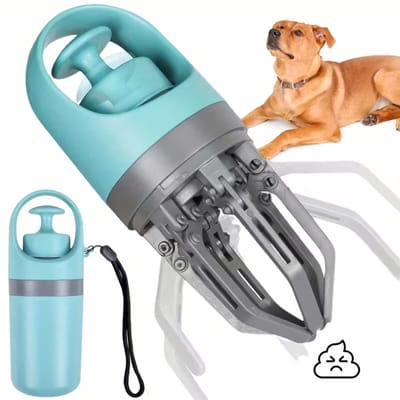 Hygienisch Poep Schepje voor Buiten Wandelen & Reizen – Gemakkelijk Schoon te Maken – Blauw – 19cm