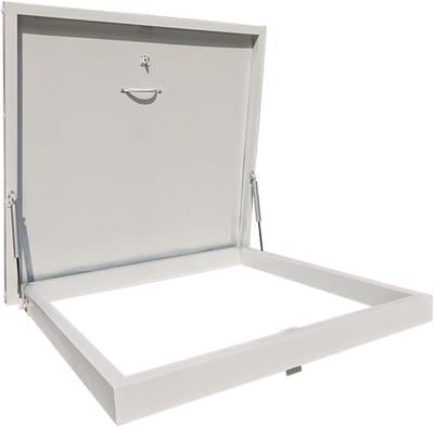 Dakluik Aluminium - Zolder Deur - Toegang Daken - Roestbestendig - 76 cm - Grijs