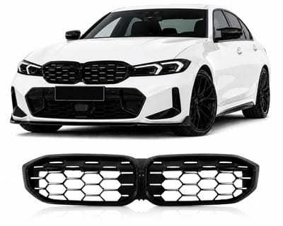 Nieren Grill geschikt voor BMW 3 Serie G20/G21 LCI 2022+ Diamant Look – Glans Zwart Chroom
