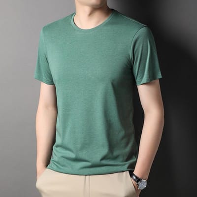 Kortemouw Heren T-shirt Zomer Nieuw Effen Kleur Ronde Hals Jeugd Koreaanse Stijl Trendy Heren Halve Mouw T-shirt XXXL