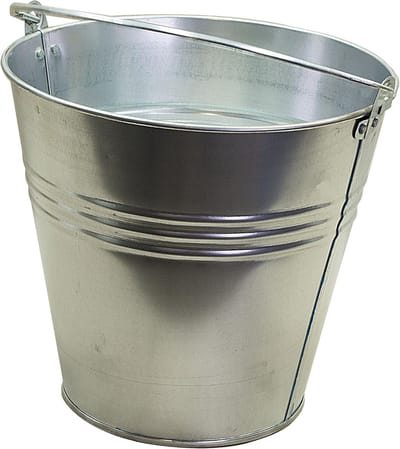 Verzinkte Metalen Emmer 15 Liter - Multipurpose Tuinemmer en Plantenpot