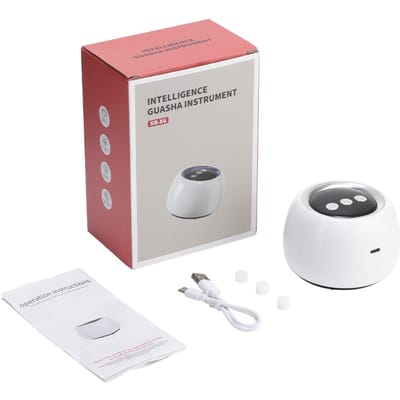 Elektrische Cupping Massager 9 Niveaus Zuigkracht Hete Compressie Cupping Schrap Tool Lichaams Slankheid Vacuüm GuaSha Apparaat wit