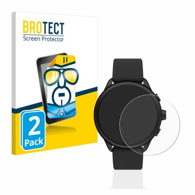 BROTECT - Screenprotector voor Fossil Smartwatch Wellness (Gen 6) Hybrid - Folie Beschermfolie transparant 2 Stuks