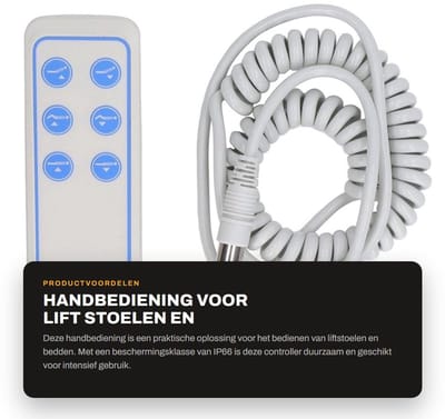 Dailygoods- Afstandsbediening IP66 - Lift Stoel Controller - Hefbedcontroller - PVC Materiaal - Geschikt voor Stylusfaders - Duurzaam en Stevig