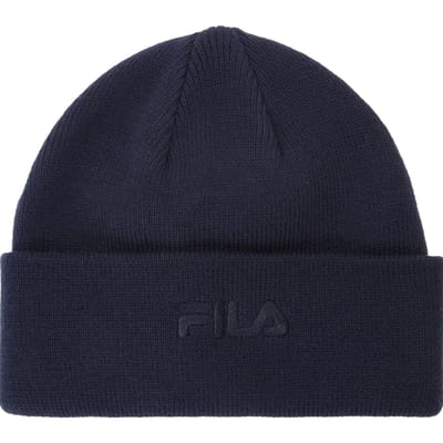 FILA Unisex Cella Tonal Logo Beanie Black Iris Maat: OS | Hoeden Outlet | Unisex | Blauw