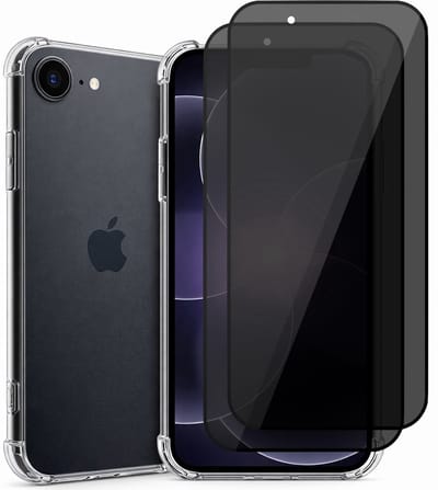 Hoesje geschikt voor iPhone 17e - 2x Privacy Screenprotector Volledig Dekkend Glas - Shockproof Transparant