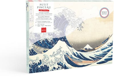 La Petite Epicerie Painting by Number Kit “THE GREAT WAVE AT KANAGAWA, KATSUSHIKA HOKUSAI" 430g H32.5xW24.5xL3.5cm genummerde schilderijenset | Creatieve | Hobbyset | kinderen en volwassenen | beginnersvriendelijk