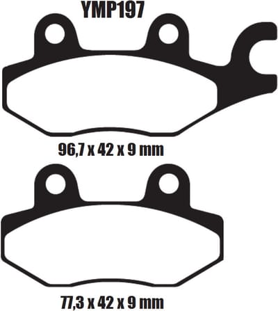 Motor remblokken voorzijde AJS Regal Raptor DD 125 / 250 E 2004 - 2009 DD125 DD250 YMP197 remblok rem voor