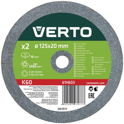 VERTO - Doorslijpschijf - Metaalbewerking - 125mm - Verwisselbaar