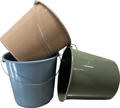 HL Huishoudemmers 3 Stuks - Emmer - Emmers - 10 Liter - 3 kleuren.