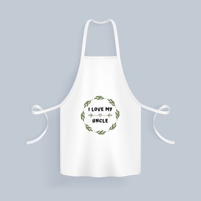 Akyol - i love my uncle Keukenschort - Oom - liefste oom - verjaardag - cadeautje voor oom - oom artikelen - kado - geschenk - 82 bij 71 cm