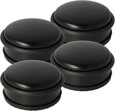 Deurstopper Set van 4 - RVS - Antislip - Zwart