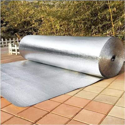 Reflecterende isolatiefolie - Warmtefolie isolatie - Energie besparen - Dubbelzijdige aluminiumfolie - 1 x 30 meter - Zilver