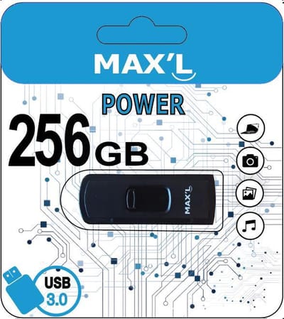 Max'L MAXL854406 USB flash drive 256 GB USB Type-A 3.0 Zwart