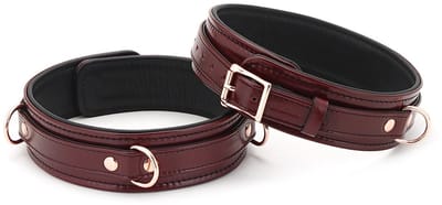 Liebe Seele - Wine Red - Leren Dijboeien Met Rosé Gouden hardware (2 maten beschikbaar) - exclusief En Luxe S/M