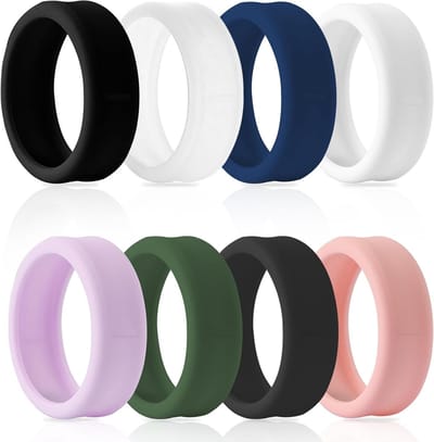 8 Stuks Silicone Ring Beschermers, Geschikt voor Oura Ring Gen 3 en 4, Elastisch en Antikras, Ideaal voor Sport en Dagelijks Gebruik, Maat S voor 5/6/7/8/9