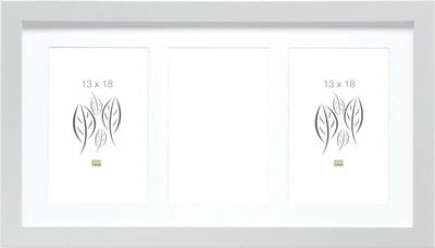 Deknudt Frames fotolijst S66KD1 P3V - zilverkleur - 3 verticale foto's 13x18 cm