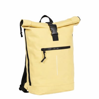 New Rebels Mart New York 21L Rugtas werktas Rolltop Waterafstotend Laptop 15.6 Butter Yellow