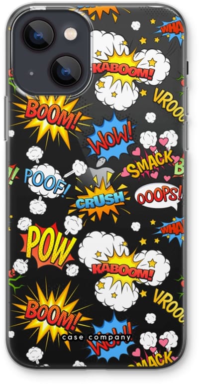 Case Company® - Hoesje geschikt voor iPhone 13 hoesje - Pow Smack - Soft Cover Telefoonhoesje - Bescherming aan alle Kanten en Schermrand