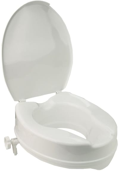 Dailygoods- Toiletbrilverhoger 15 cm - Antislip - Met deksel - Voor Senioren - Robuust Polypropyleen - Eenvoudige Reiniging - Wc-verhoger