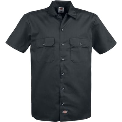 Dickies - Rockabilly Shirt met korte mouwen - Short Sleeve Work Shirt - S tot XL - voor Mannen - zwart