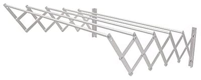 Uittrekbaar Aluminium Droogrek 150 cm - Roestvrij, Corrosiebestendig, Inklapbaar en Ruimtebesparend - Voor Binnen en Buiten
