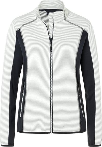 James and Nicholson Dames/dames structuur fleece jack (Gebroken wit/koolstof)